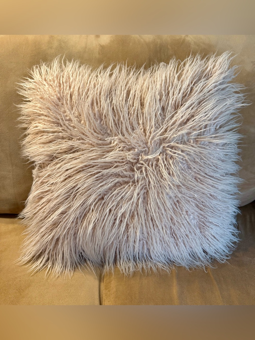 Urban Outfitters fuzzy faux lamb texture pillow